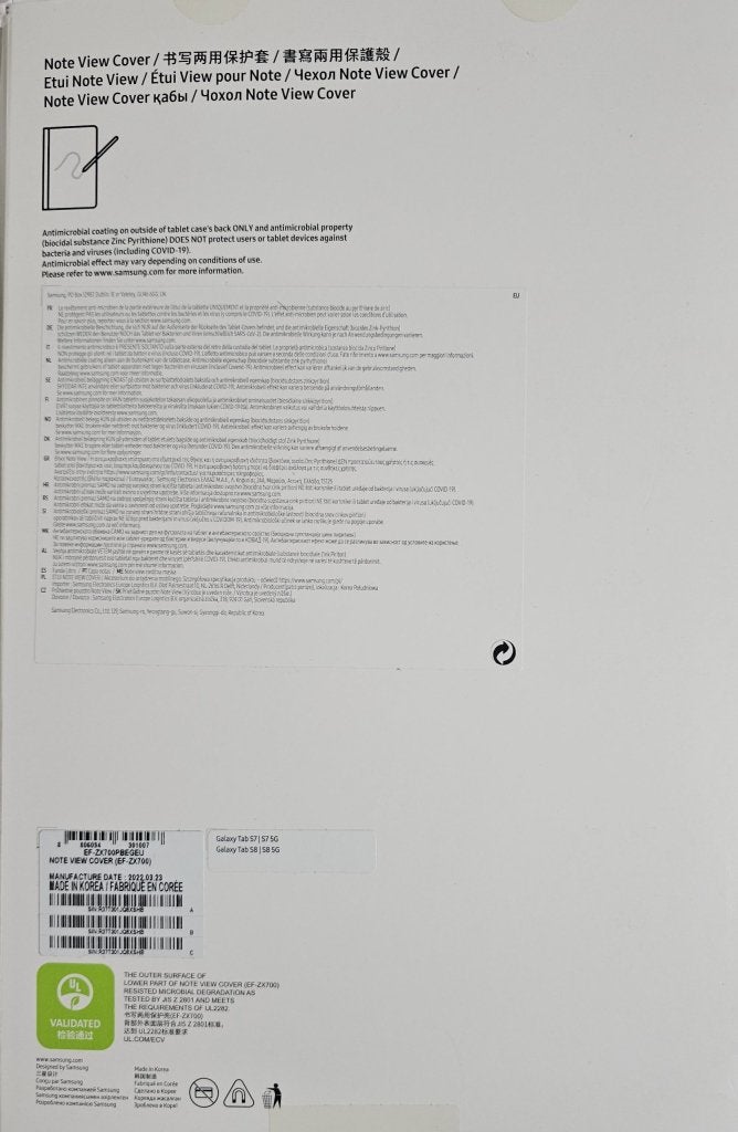 Samsung Tab S7/ S8 - Clear ViewCase - Zwart| Retourdeal, 11 inch, Ophalen of Verzenden, Zo goed als nieuw, Just in Case