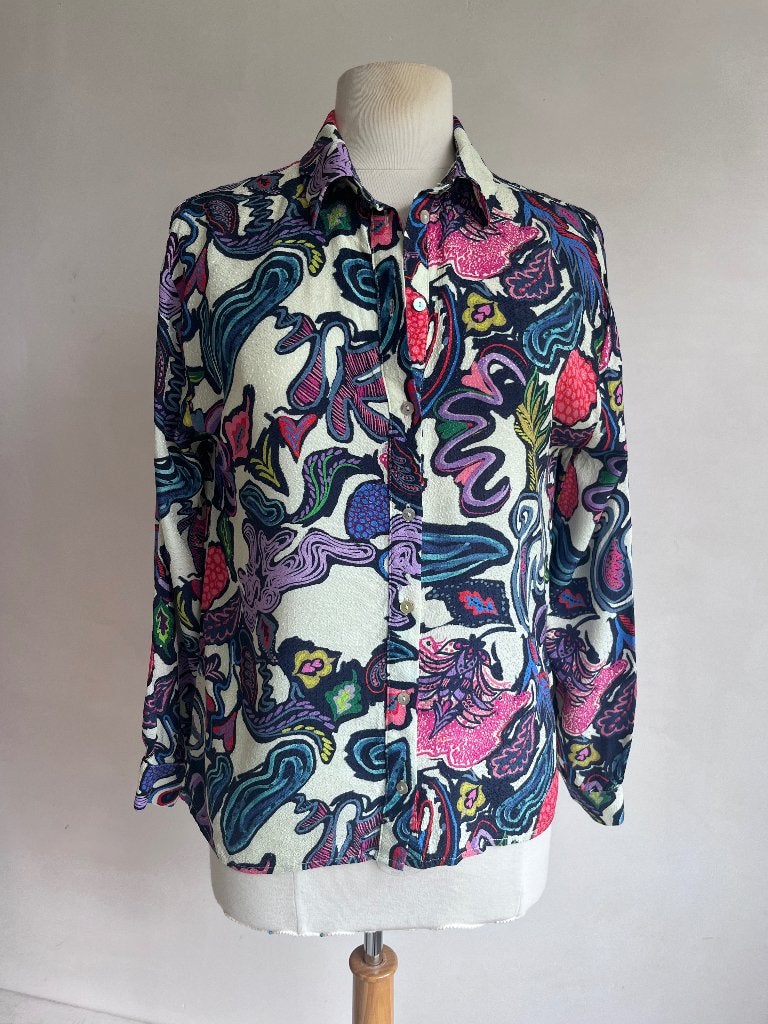 pom blouse vrolijke blouse, Kleding | Dames, Pom Amsterdam, Verzenden, Zo goed als nieuw, Maat 38/40 (M)