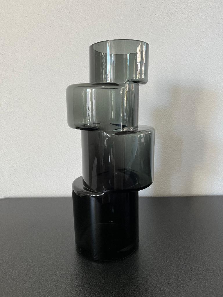 Vase The World Vaas Bandon Grey Nieuw!, Overige kleuren, Nieuw, Ophalen of Verzenden, Glas