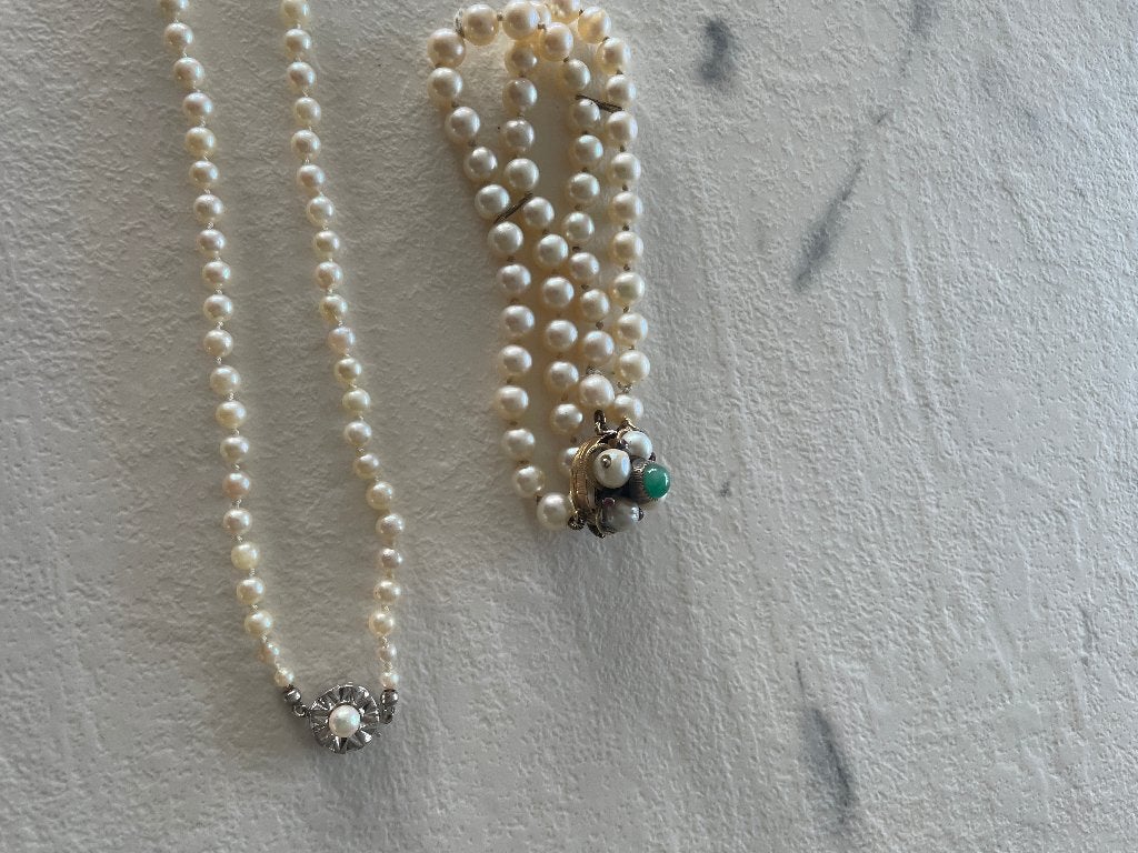 Tk, ketting en armband van echte parels, gouden sluiting., Ophalen of Verzenden, Goud