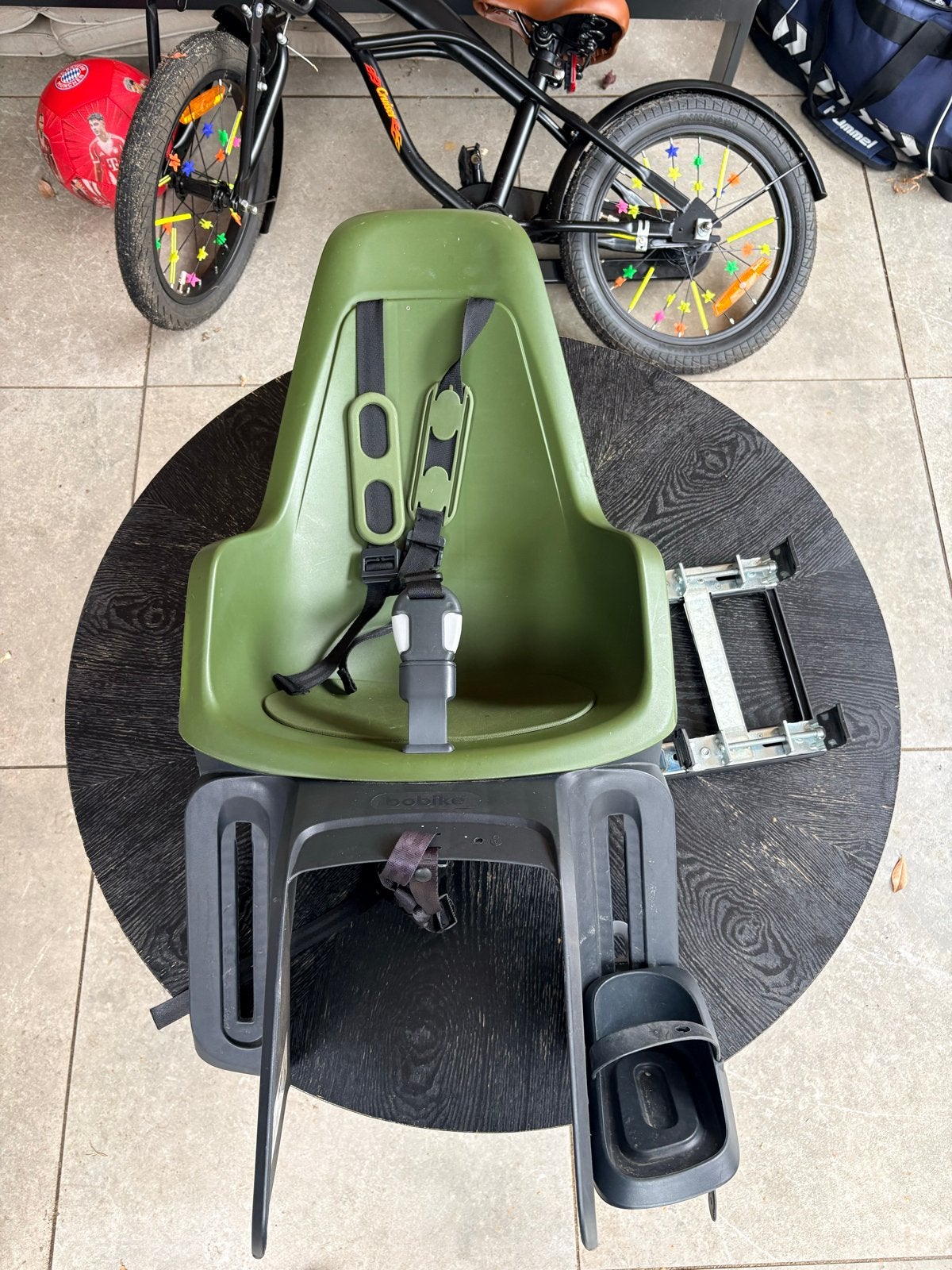 Bobike Maxi one fiets zitje, Ophalen, Gebruikt, Voetsteuntjes
