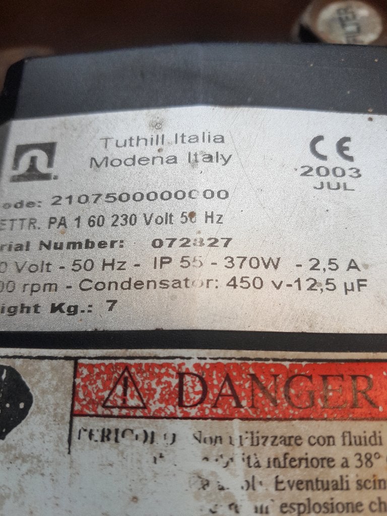 DIESELPOMP MET TOEBEHOREN, Ophalen, Gebruikt