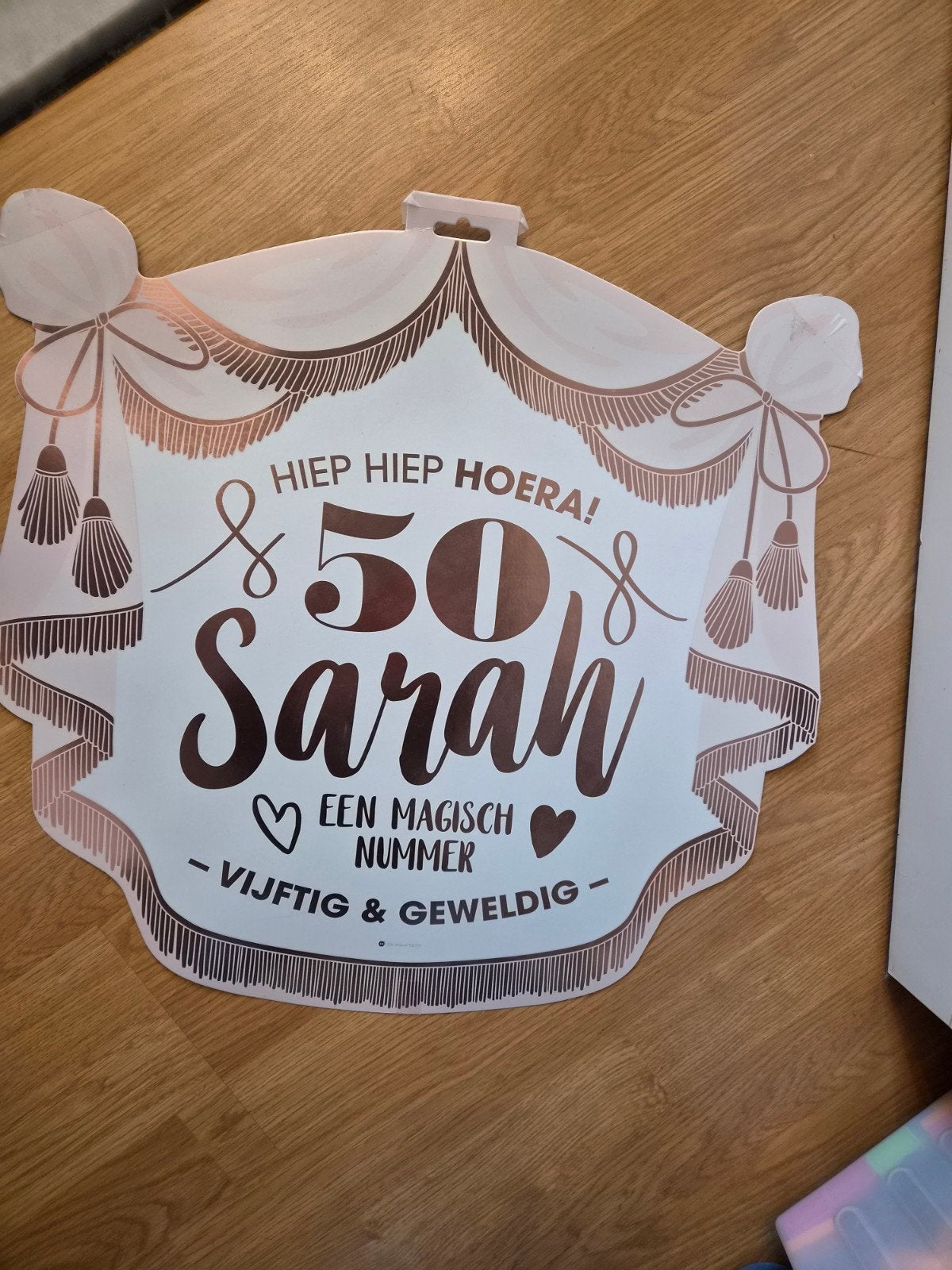 Sarah 50 jaar decoratie set - Hiep Hiep Hoera!, Ophalen of Verzenden, Nieuw, Feestartikel, Abraham of Sarah