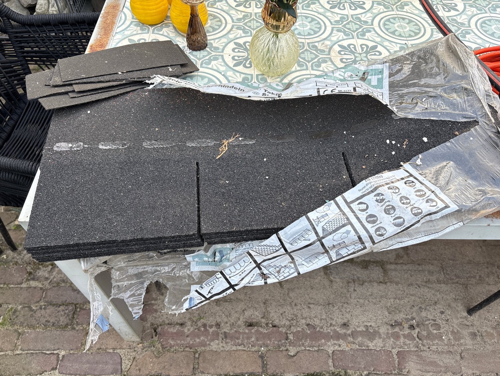 9 pakken bitumen shingles type 4x2 ETA 17/0510, Ophalen, Overige materialen, Zwart, Nieuw