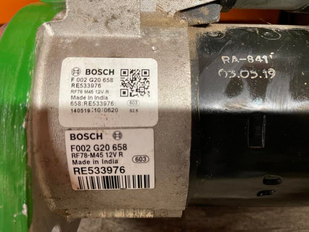 Bosch Startmotor F002 G20 658 RE533976 12V, Ophalen of Verzenden, Gebruikt, Overige automerken