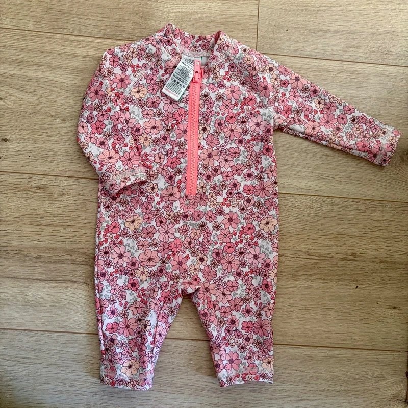 Next baby UV-zwempakje bloemenprint 3-6 maanden, Maat 62, Badpak, Nieuw, Ophalen of Verzenden