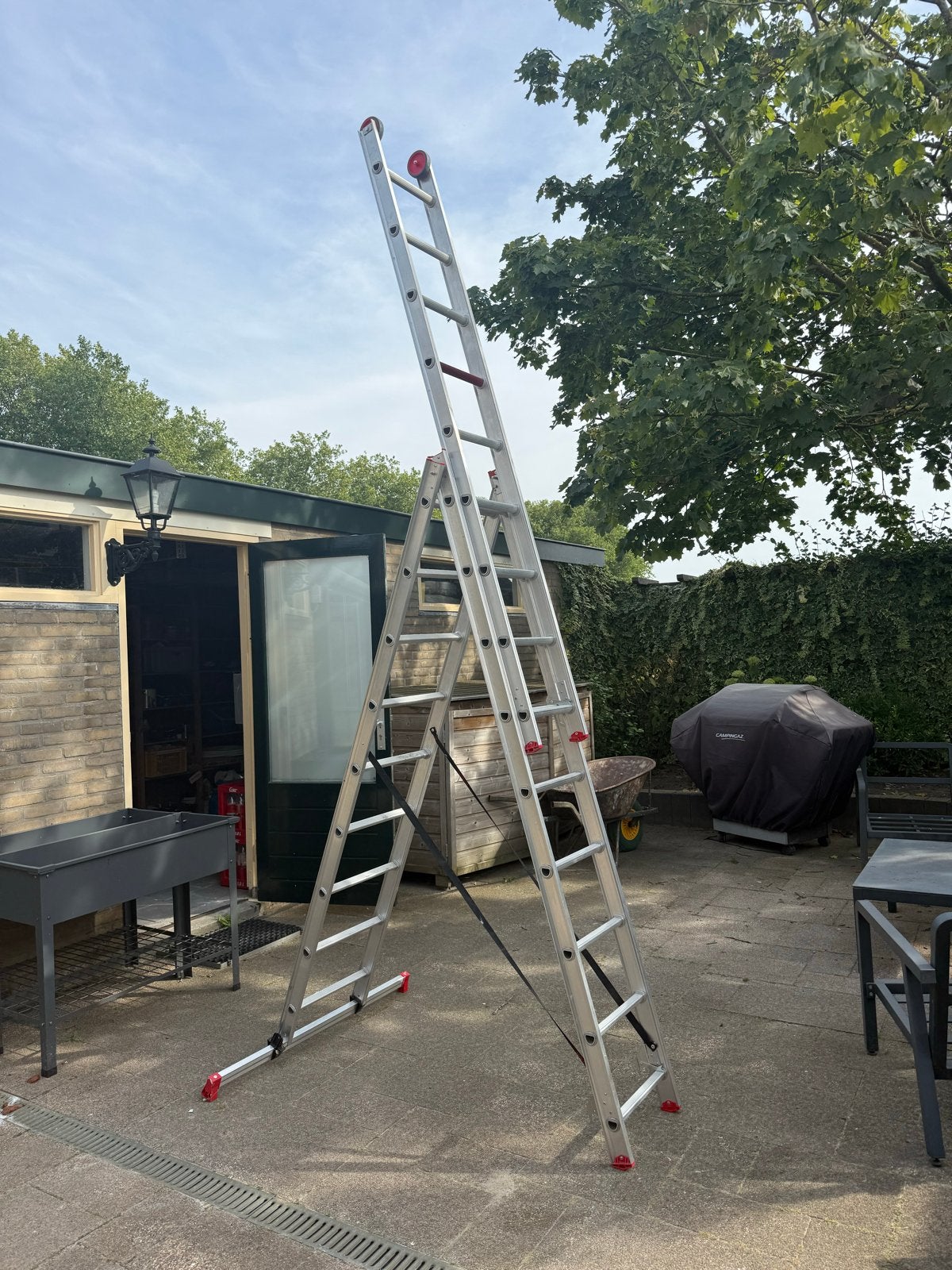 Altrex reformladder all-round 3x9 treden, Ophalen, Zo goed als nieuw, Ladder, Opvouwbaar of Inschuifbaar