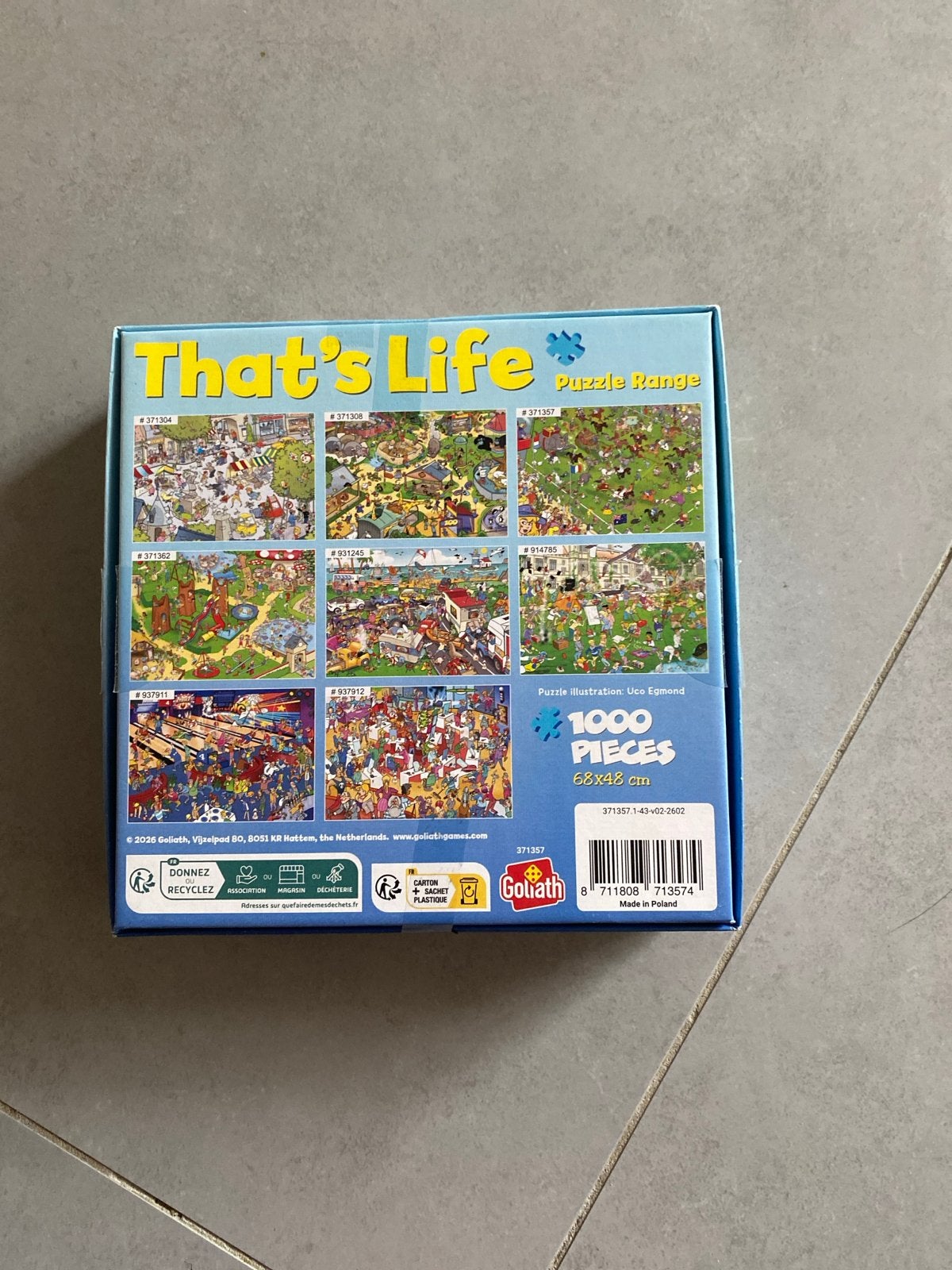 That's Life Legpuzzel 1000 stukjes Goliath no 371357, Ophalen of Verzenden, 500 t/m 1500 stukjes, Zo goed als nieuw, Legpuzzel