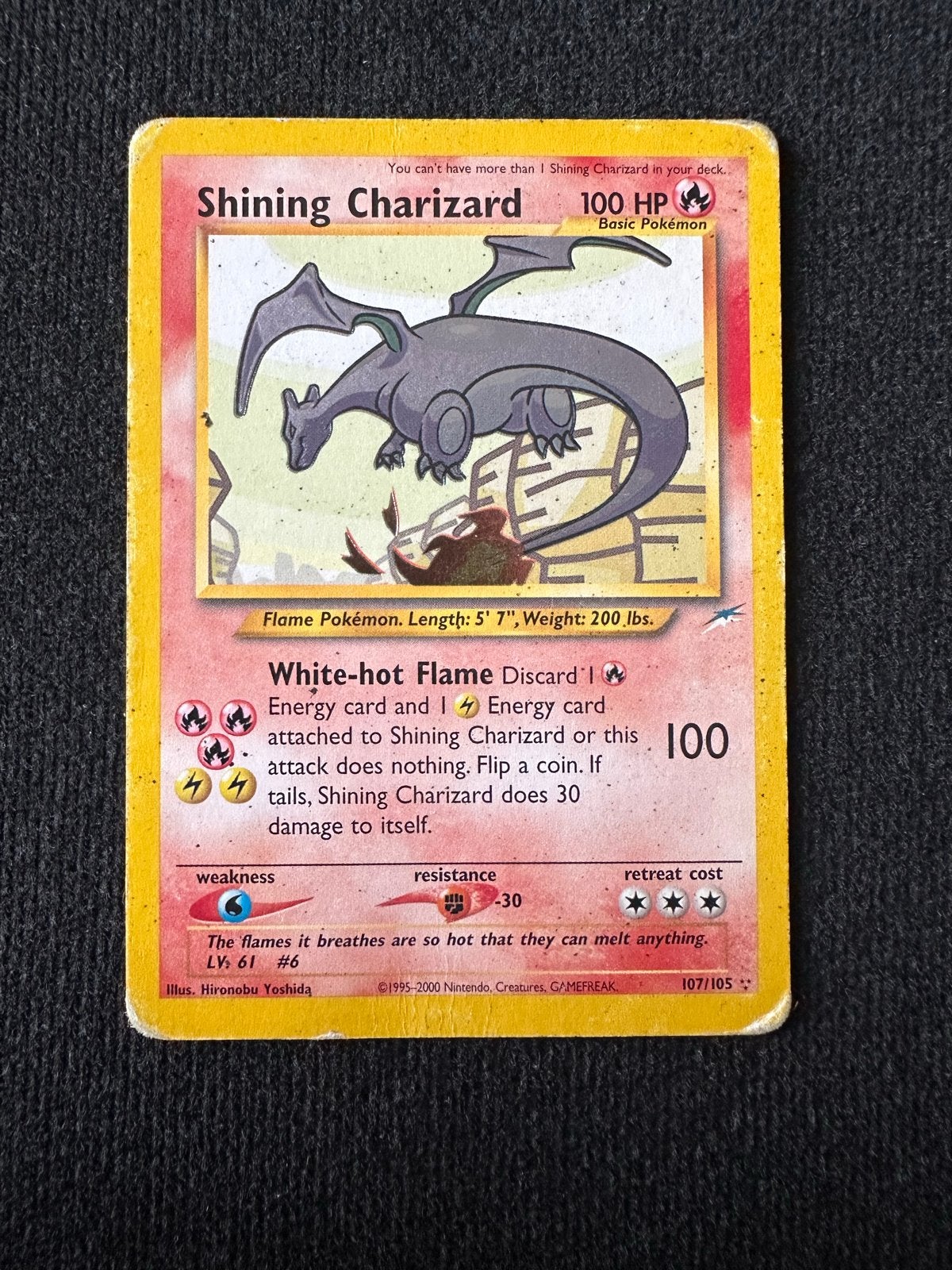 Shining Charizard 107/105 Neo Destiny Pokémon, Hobby en Vrije tijd, Verzamelkaartspellen | Pokémon, Ophalen of Verzenden, Gebruikt