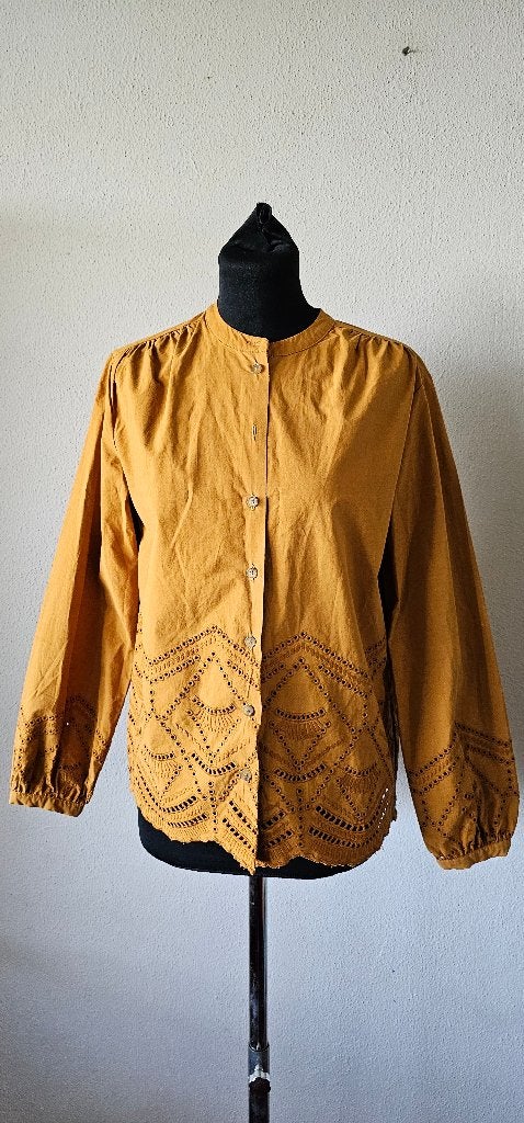 Sissy-Boy Blouse met Broderie - Maat S (14825), Geel, Sissy-Boy, Ophalen of Verzenden, Maat 36 (S)
