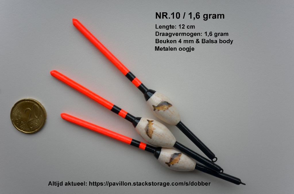 KARPERDOBBER HANDBUILT NR. 10 / 1,6 gram, Ophalen of Verzenden, Nieuw, Dobber of Lood
