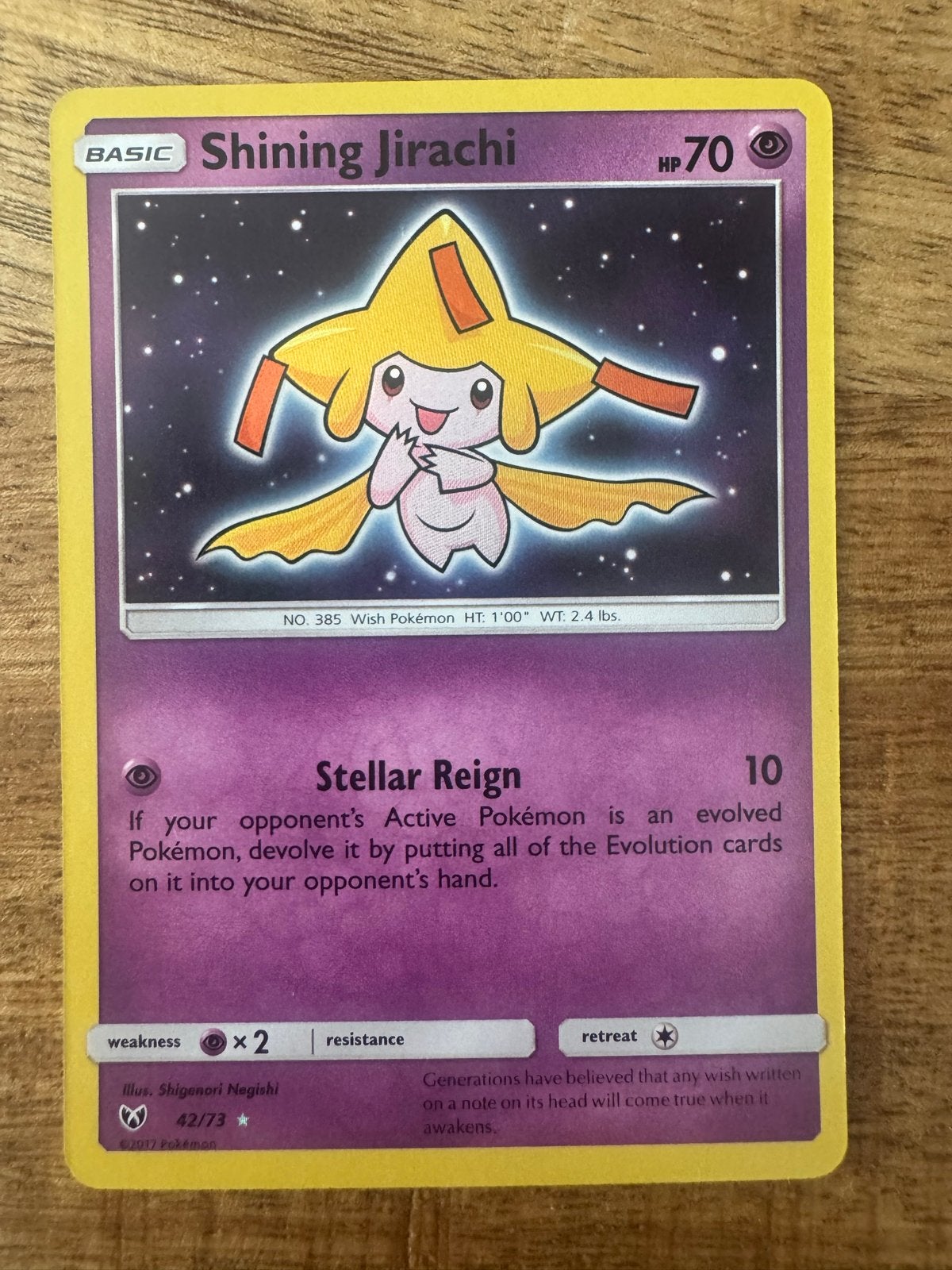 Shining Jirachi Pokemon Kaart - Zo goed als nieuw, Ophalen of Verzenden, Zo goed als nieuw, Losse kaart