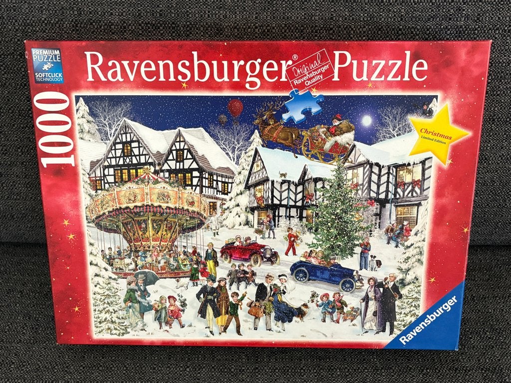 Ravensburger kerstpuzzel 1000 stukjes, Ophalen of Verzenden, 500 t/m 1500 stukjes, Zo goed als nieuw, Legpuzzel