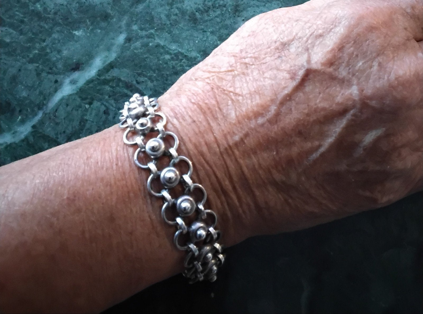 vintage armband zilver, Ophalen of Verzenden, Zo goed als nieuw, Zilver, Zilver