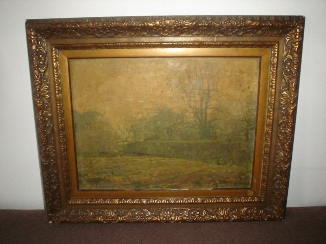 Schilderij Frans Hoogerwaard, Antiek en Kunst, Ophalen, Paneel, Overige stijlen, Landschap
