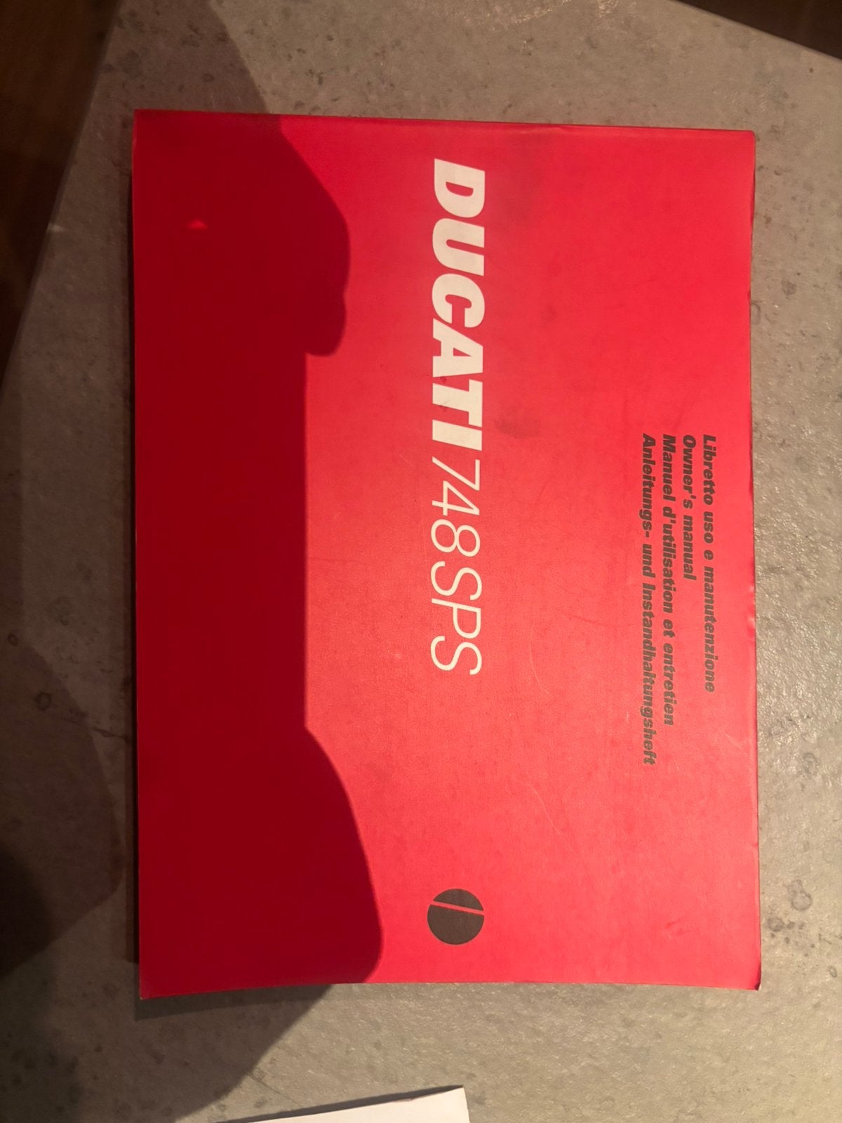 Ducati 748sps boekje manual 748, Ophalen of Verzenden, Ducati