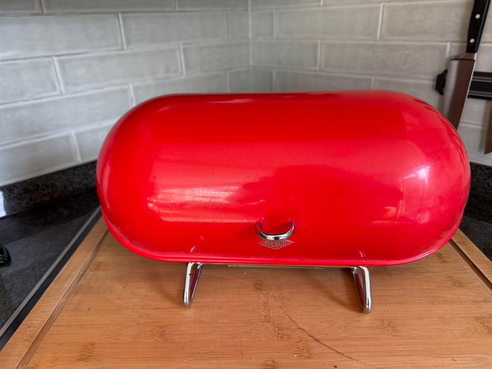 Wesco broodtrommel rood, Ophalen, Zo goed als nieuw
