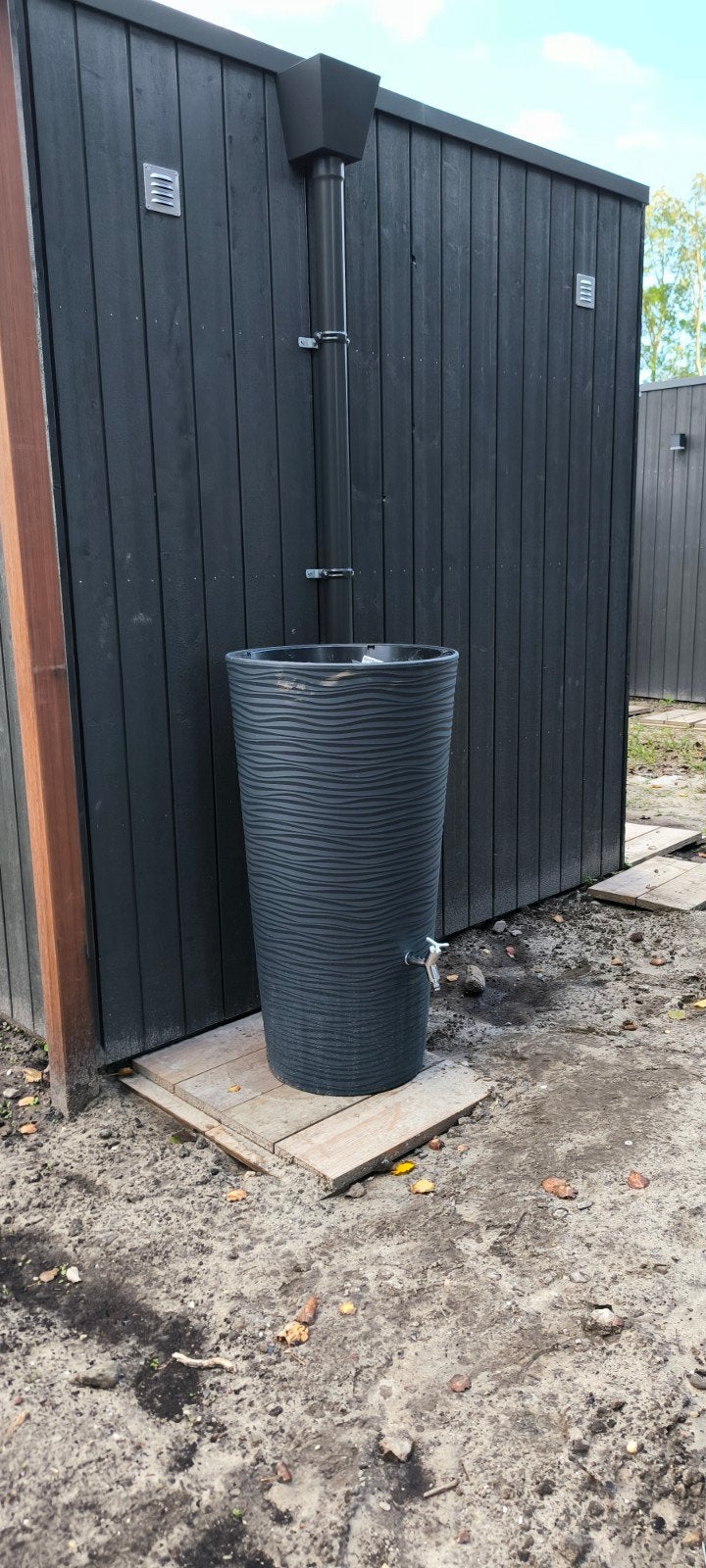 GARANTIA Regenton Natura 2 in 1 antraciet, Tuin en Terras, Kunststof, Met kraantje, 150 liter of meer, Nieuw