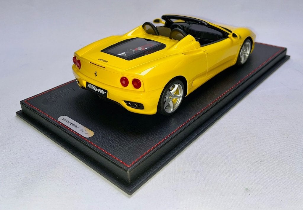 Ferrari 360 Modena Spider Geel 1:18 P18232B van BBR, Hobby en Vrije tijd, Ophalen of Verzenden, Nieuw, Auto, Overige merken