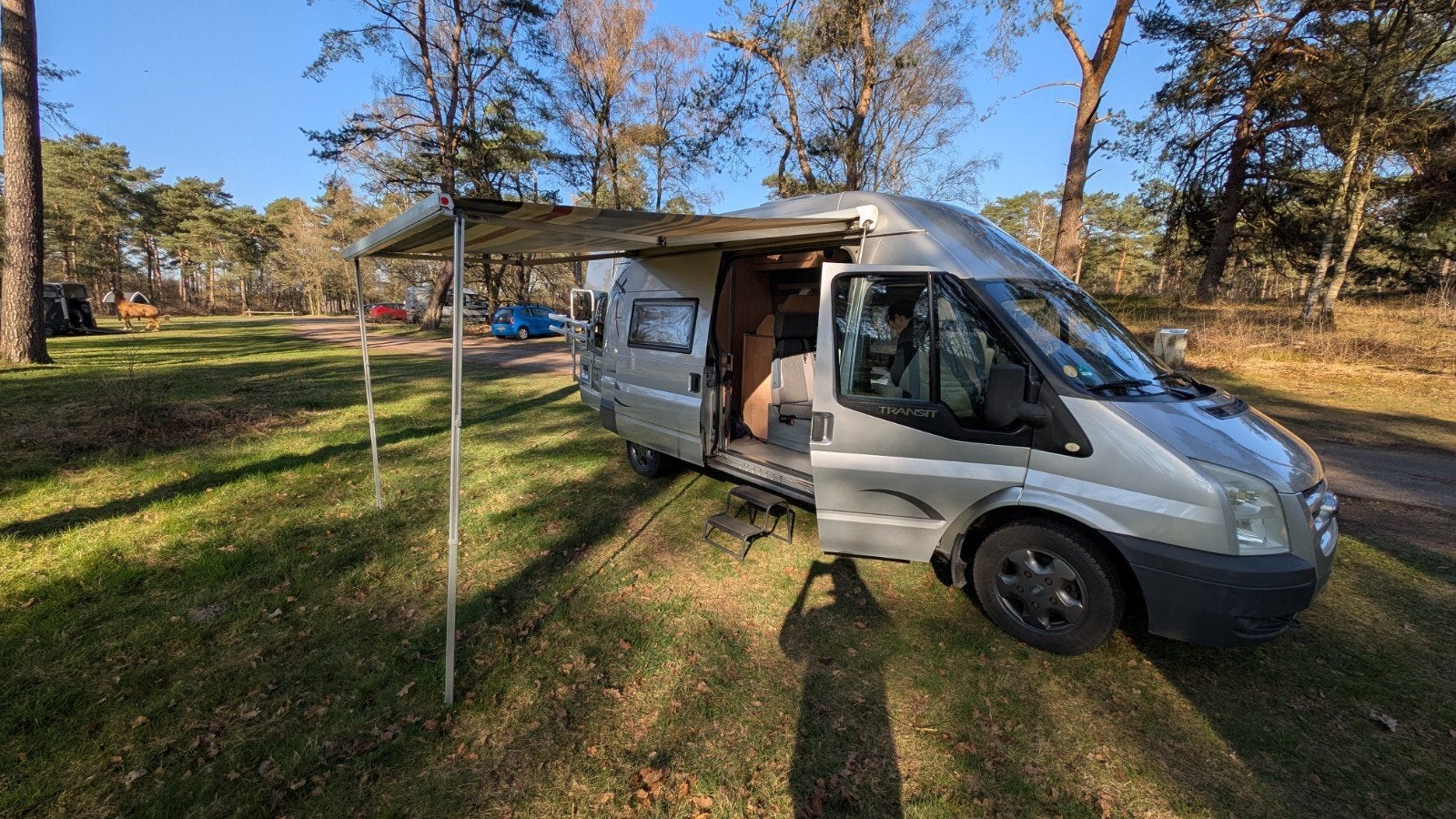 Ford Transit big nugget uit 2007, 2.2 TDCi diesel 131 pk (96, Caravans en Kamperen, Campers, Reservewiel, Chemisch toilet, Buscamper of Camperbus