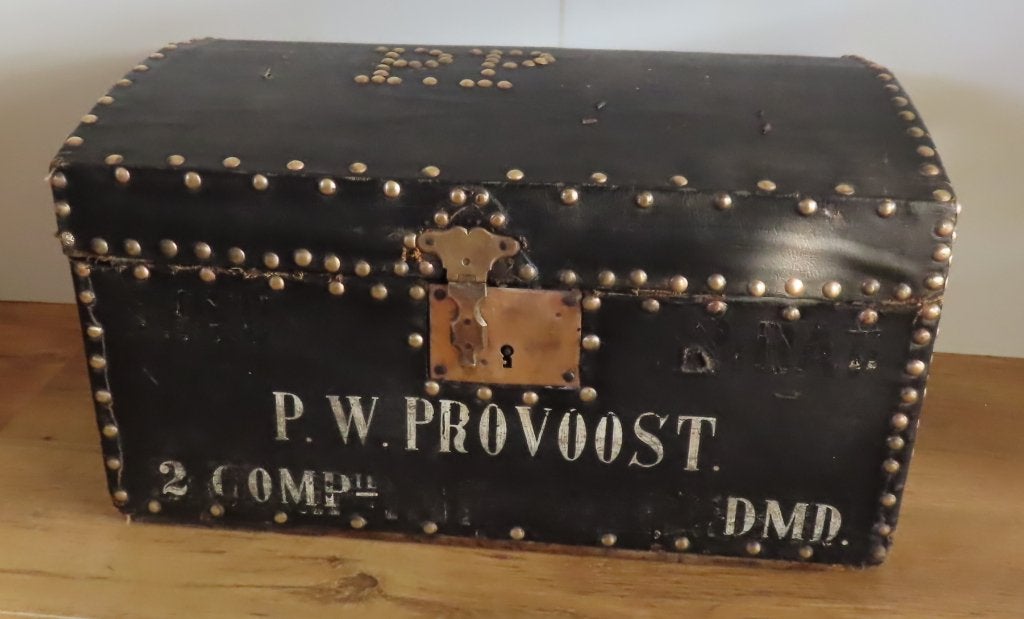 Uit inboedel; Historische Ned.Indië militaire kist met DMD, Verzenden, Landmacht, Nederland, Kist of Geocache