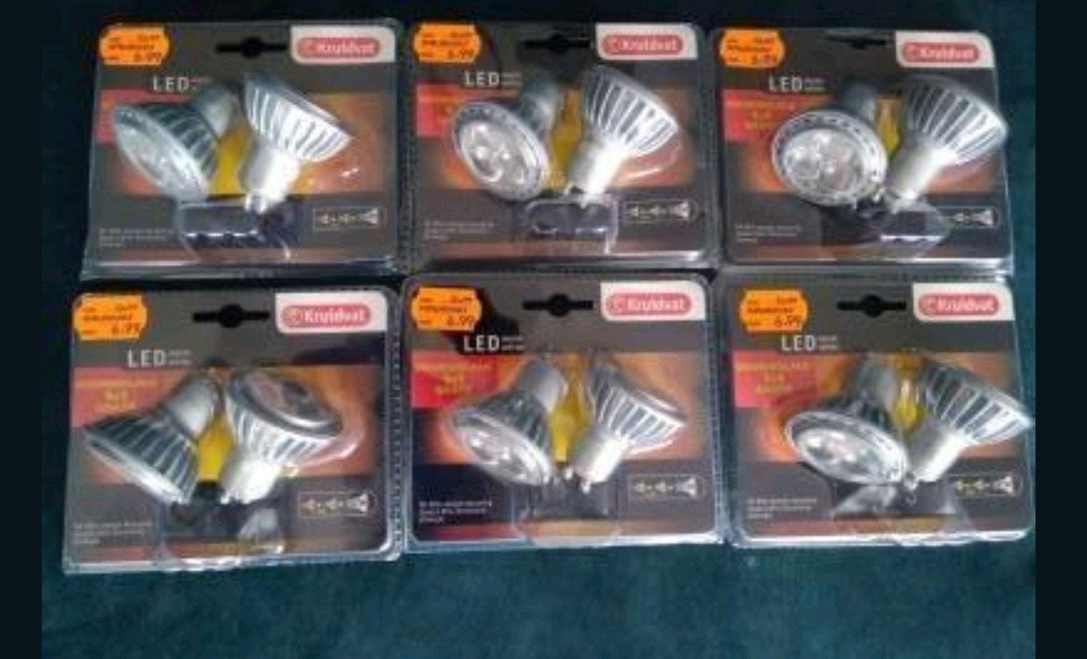 GU 10 Led spots 2 stuks in de verpakking, Ophalen, Nieuw, Overige materialen, Plafondspot of Wandspot
