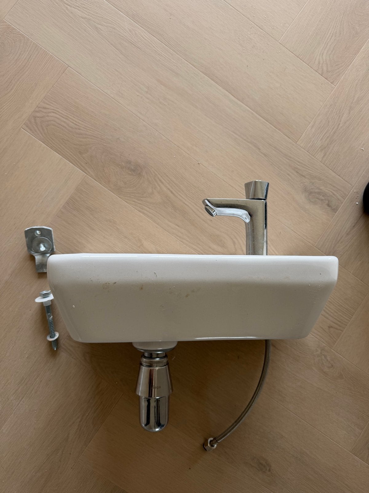 Duravit fontein met kraan - nieuw, Ophalen of Verzenden, Zo goed als nieuw, Chroom, Wastafel