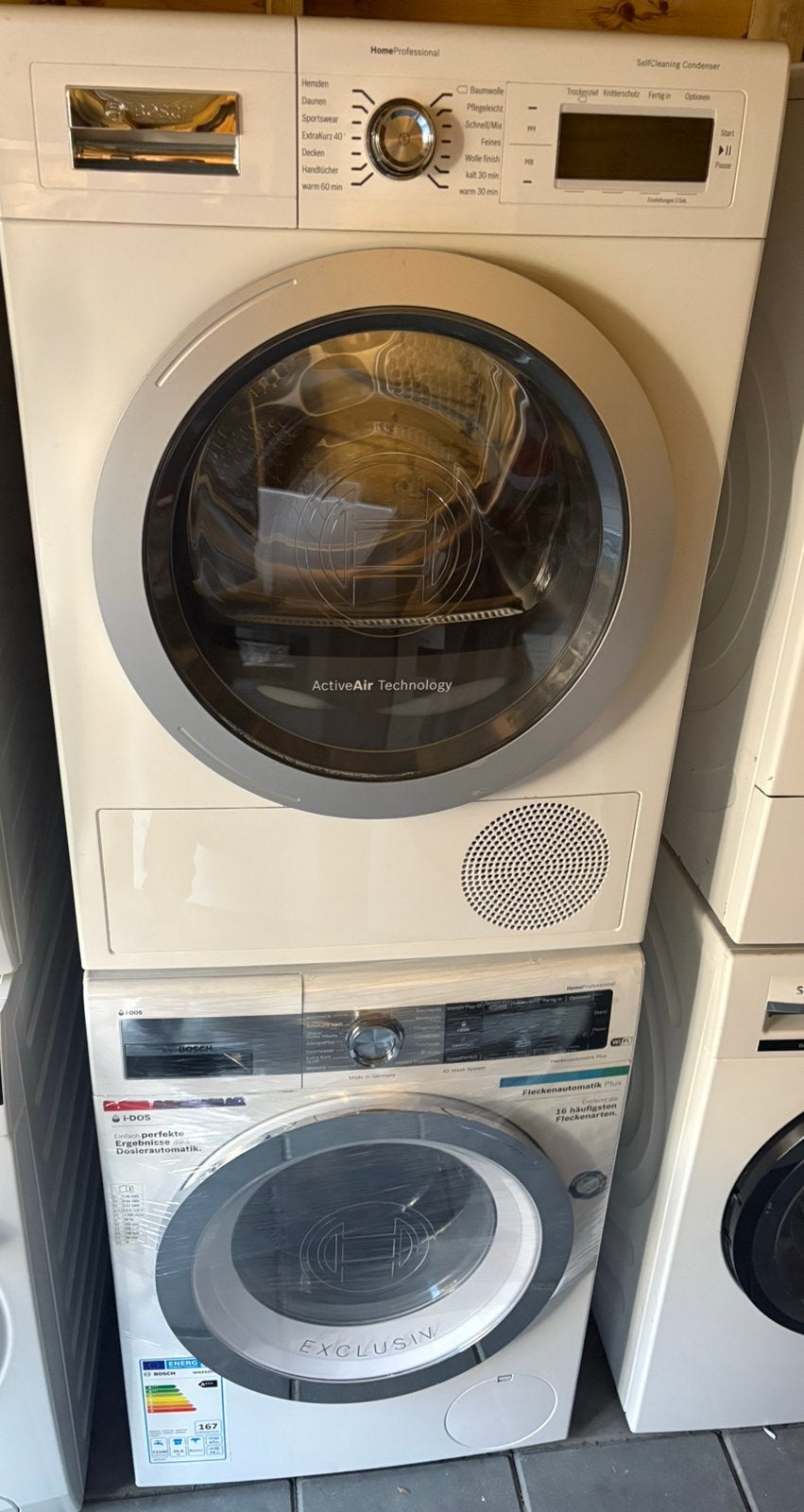 Foto 3 van 10 KG BOSCH wasmachine + warmtepompdroger 3 maand garantie