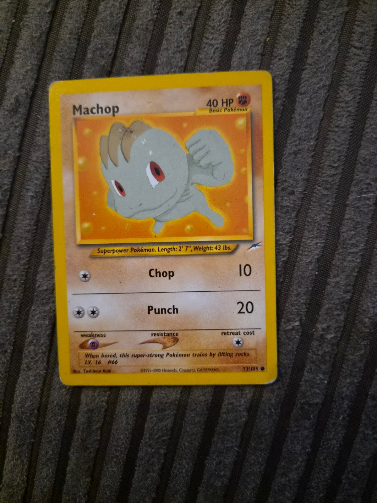 Machop Pokémon kaart uit 2000 - Goede staat, Ophalen of Verzenden, Gebruikt, Losse kaart