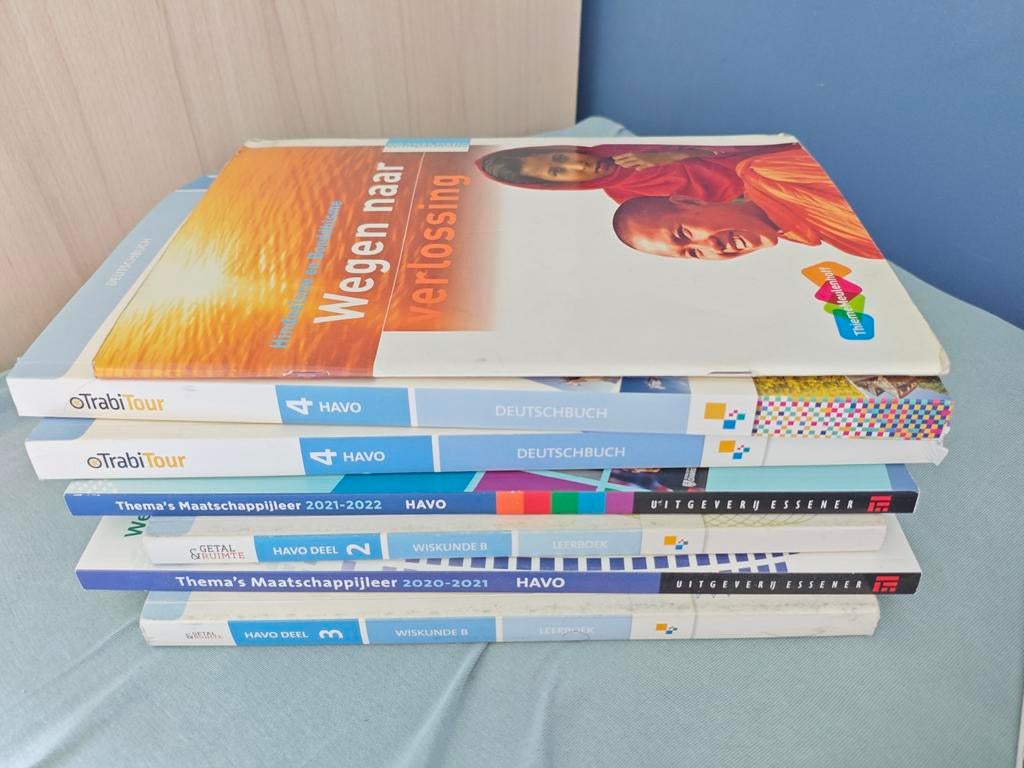 Schoolboeken HAVO: Duits, Maatschappijleer, Wiskunde B, Boeken, Schoolboeken, Ophalen of Verzenden, Gelezen, HAVO, Duits