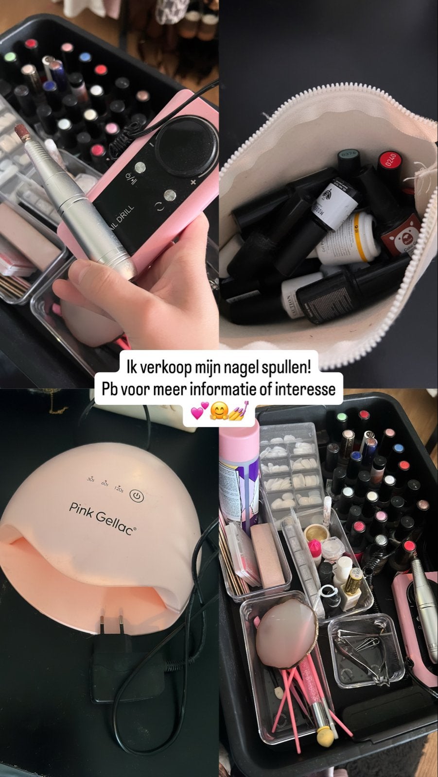 Pink Gellac nagel set met alle benodigdheden, Ophalen of Verzenden, Zo goed als nieuw, Overige typen