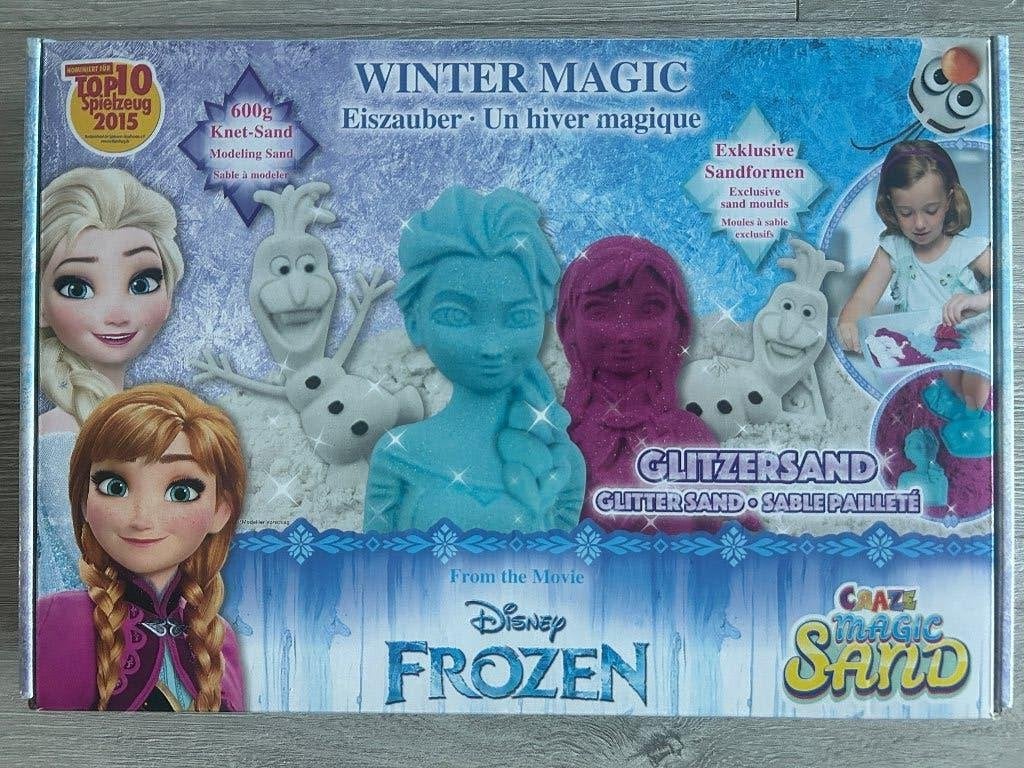 Frozen glitterzand (kinetisch zand) speelgoed, Ophalen, Gebruikt