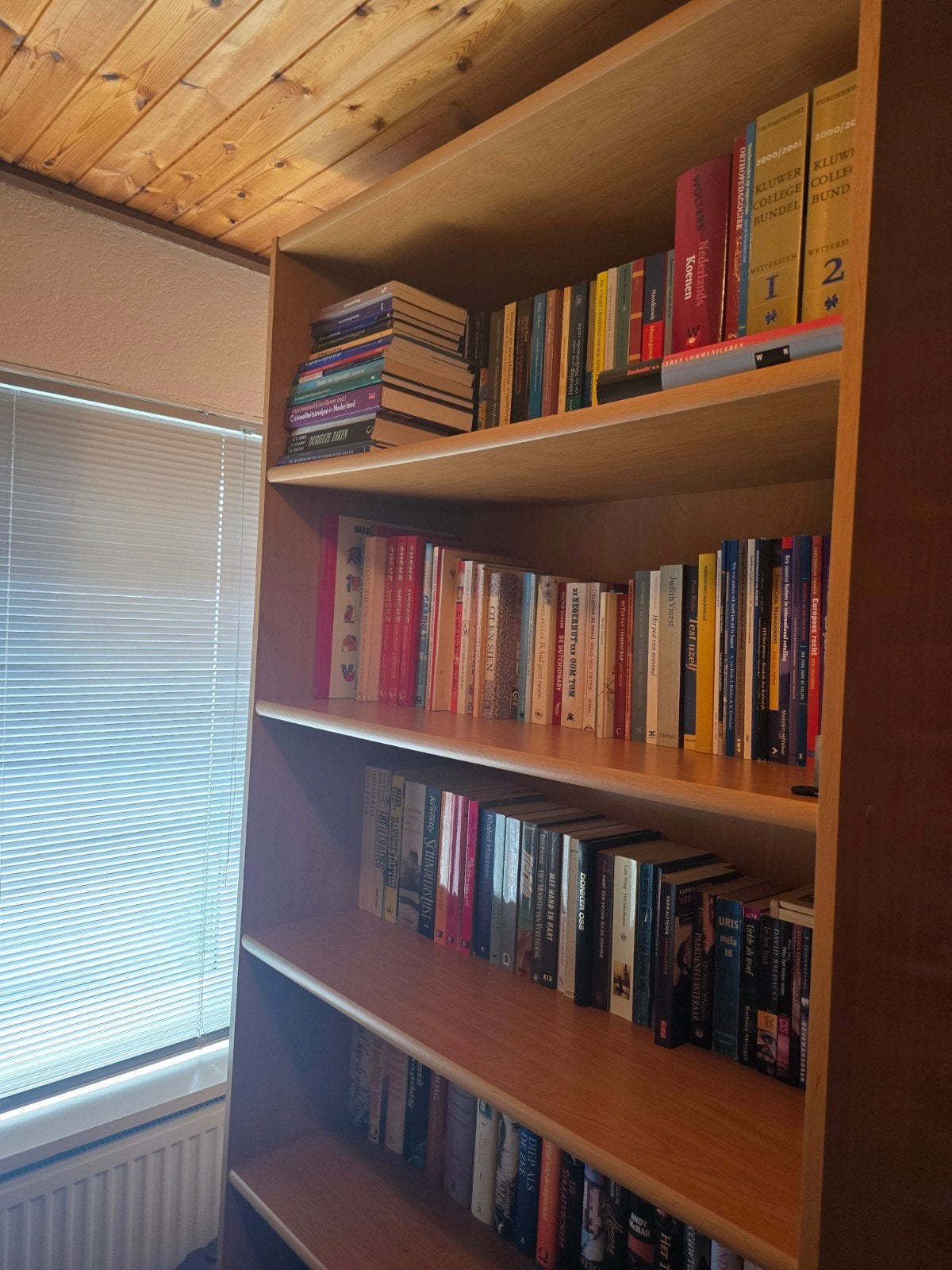 Grenen open boeken-/dossierkast, Ophalen, Met plank(en), 200 cm of meer, 50 tot 100 cm