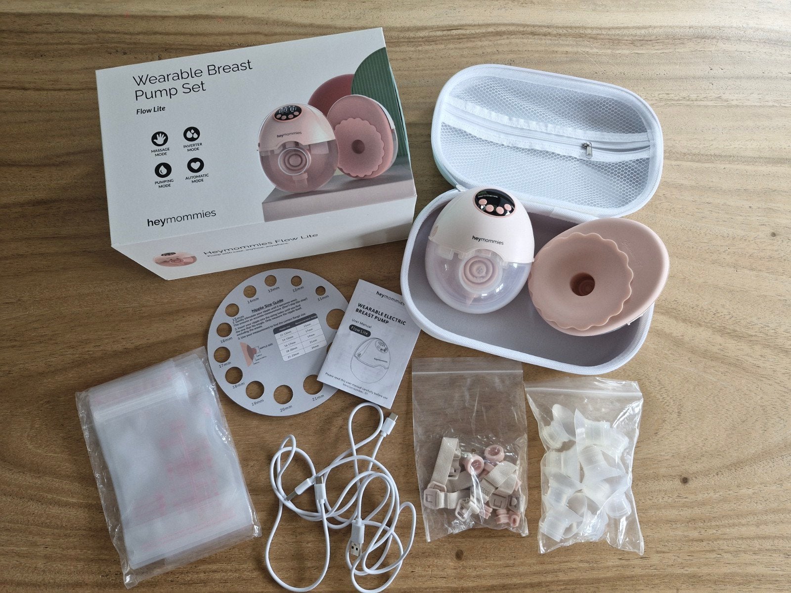 Draagbare Borstkolf - Heymommies Flow Lite 12, Ophalen of Verzenden, Gebruikt