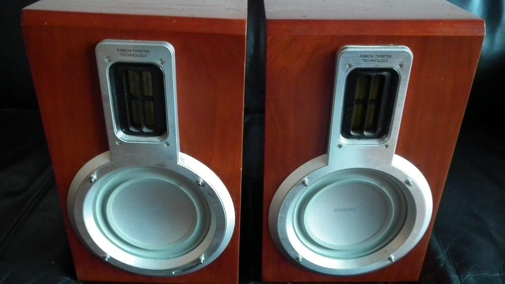 Philips MCD716 speakers, ribbon tweeter, top geluid !, Philips, Ophalen of Verzenden, Zo goed als nieuw, 60 tot 120 watt