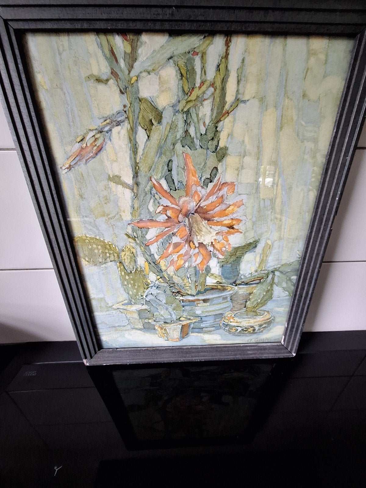 Litho Anna Gasteiger - Bloeiende Cactus, Antiek en Kunst, Kunst | Schilderijen | Klassiek, Ophalen of Verzenden