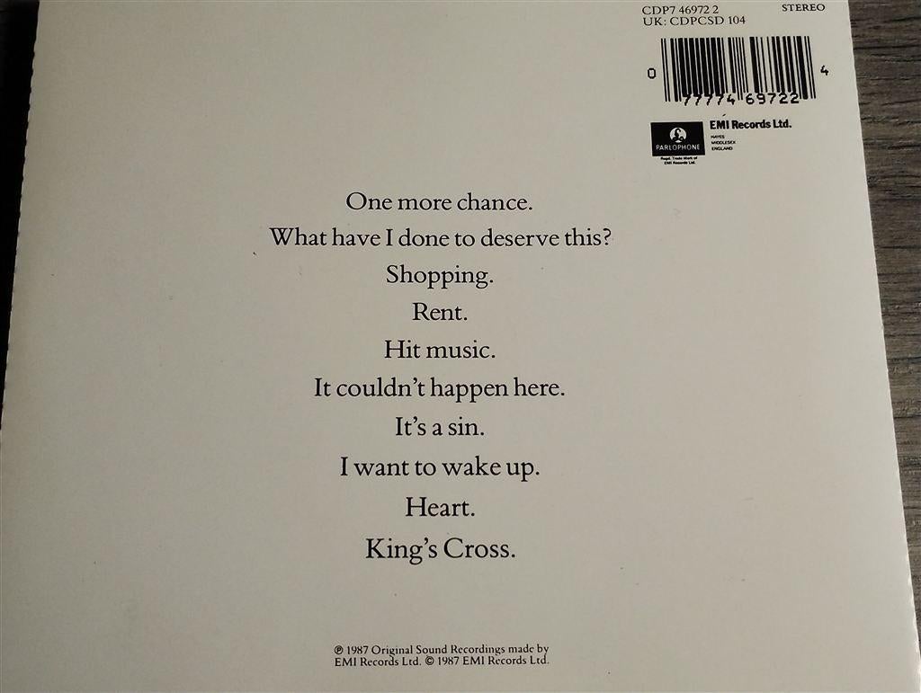 Pet Shop Boys - Actually, Ophalen of Verzenden, Zo goed als nieuw