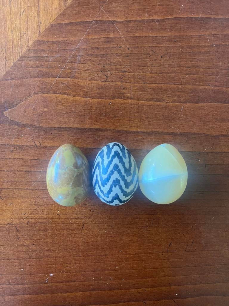 Decoratieve Eieren Set - steen, Ophalen of Verzenden, Zo goed als nieuw