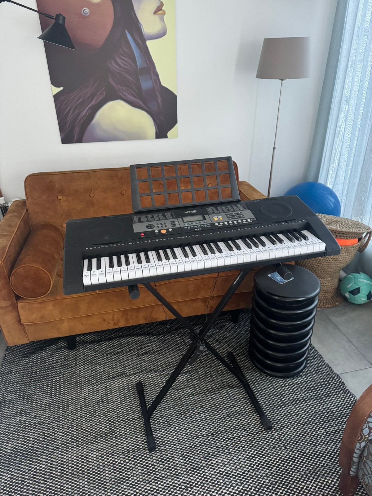 MAX MUSIC KB3 TOUCH KEYBOARD INCL. STANDAARD, 61 toetsen, Zo goed als nieuw, Met standaard, Ophalen