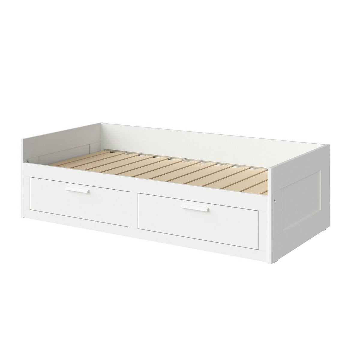 BRIMNES Ikea Uitschuifbaar Bed Wit matras 80cm, Ophalen, Eenpersoons, Wit, 80 cm