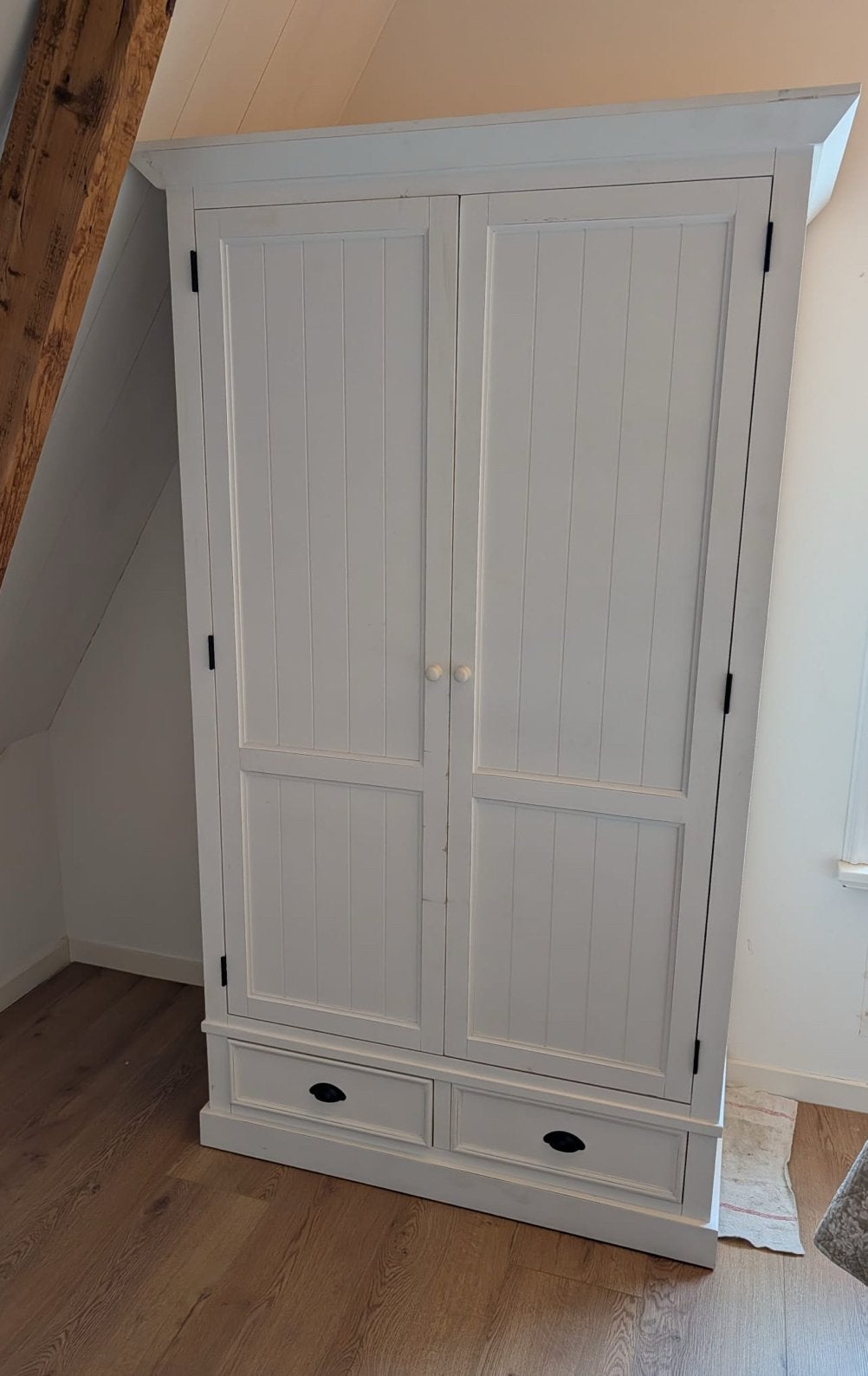 Witte Kast met Lades en Planken - 104x56x195 cm, Gebruikt, 100 tot 150 cm, Ophalen of Verzenden, Met lade(s)