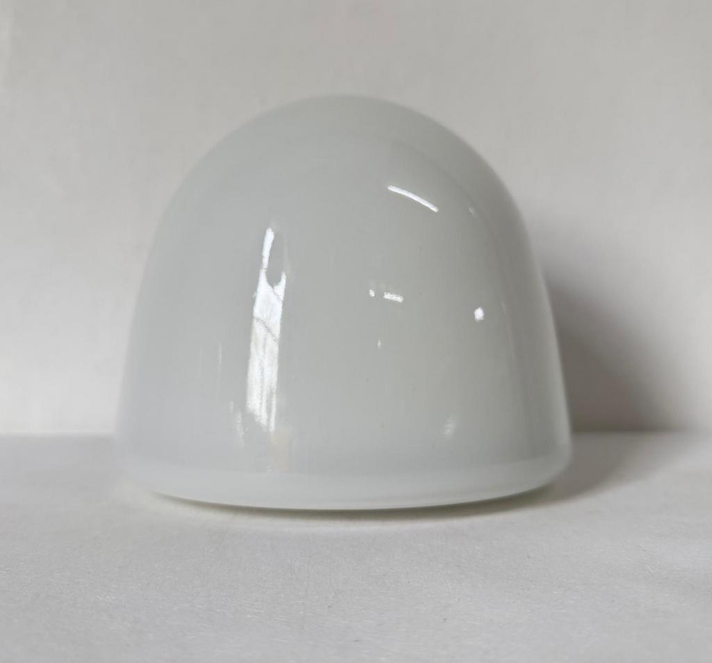 Vintage grote Hamolite plafondlamp wit opaalglas, Ophalen of Verzenden, Zo goed als nieuw, Glas