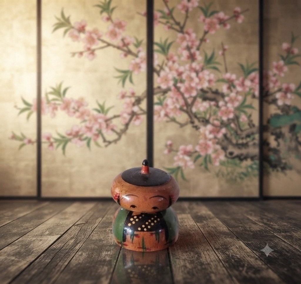 Leuke Hinamatsuri kokeshi, Hout, Verzenden, 3 cm, Japan