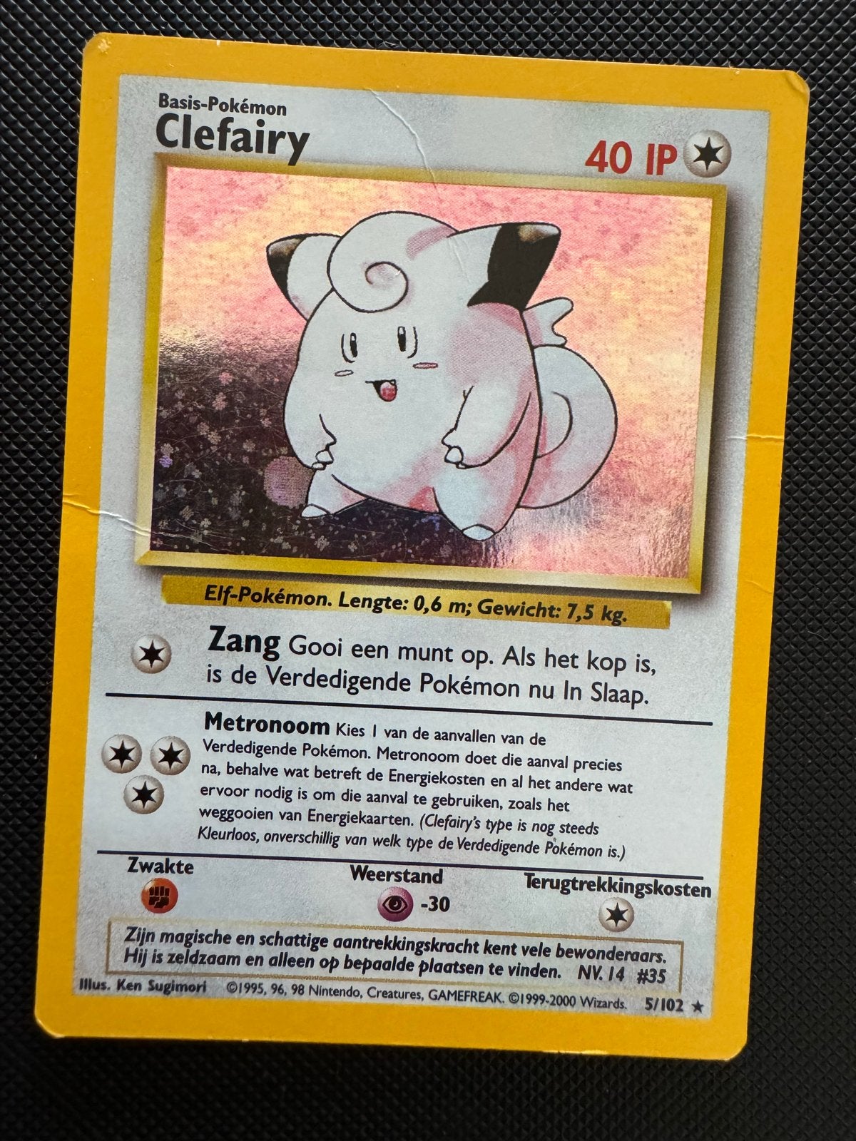 Clefairy #5 Holo Base Set Pokémon Kaart Nederlands, Hobby en Vrije tijd, Verzamelkaartspellen | Pokémon, Ophalen of Verzenden