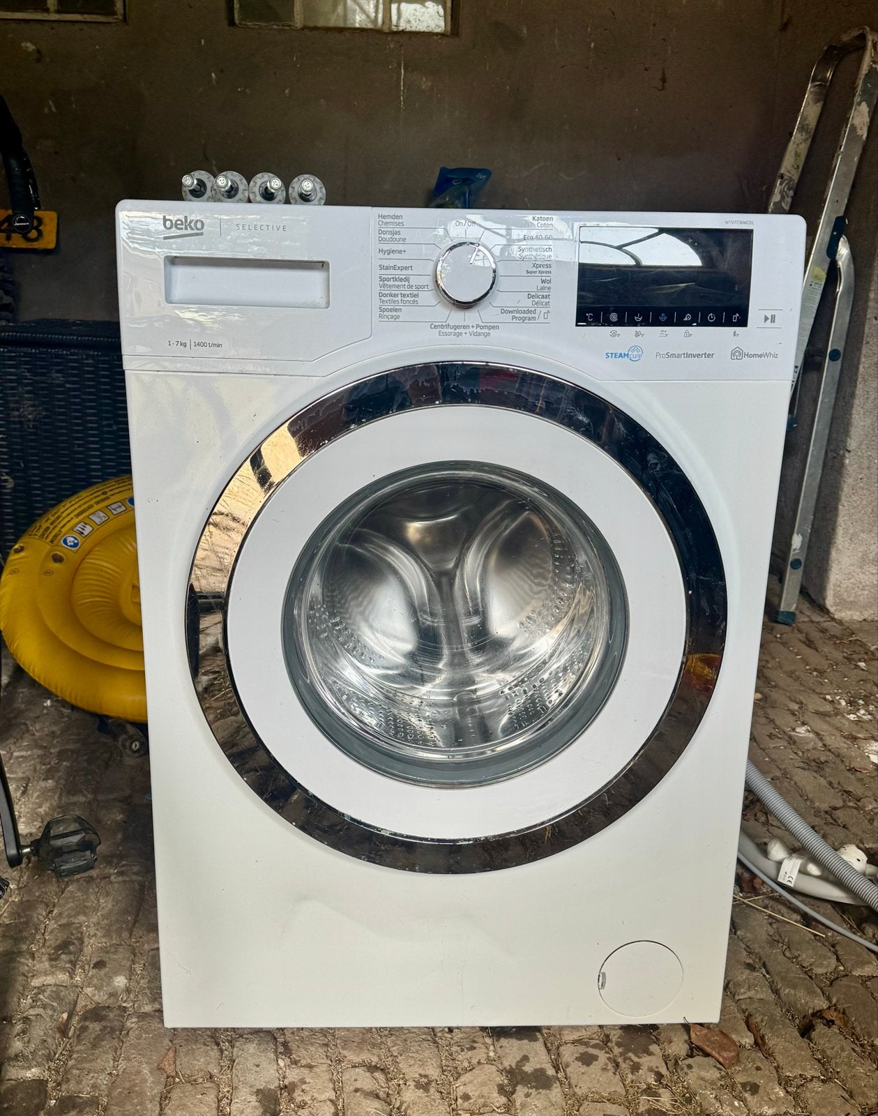 Beko Selective Wasmachine 7kg 1400 toeren, Witgoed en Apparatuur, Ophalen, Gebruikt, Voorlader, 85 tot 90 cm