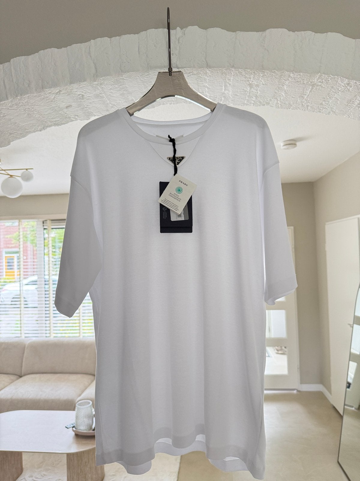 PRADA T-SHİRT, Ophalen of Verzenden, Nieuw, Maat 52/54 (L), Wit