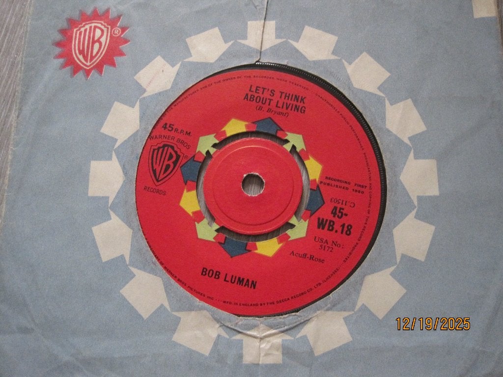 Bob Luman  -  Let's think about living, Originele persing, 7 inch, Ophalen of Verzenden, Zo goed als nieuw