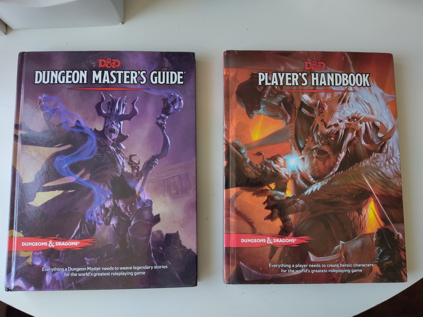 D&D 5e Player's Handbook & Dungeon Master's Guide, Ophalen of Verzenden, Zo goed als nieuw, Wizards of the Coast