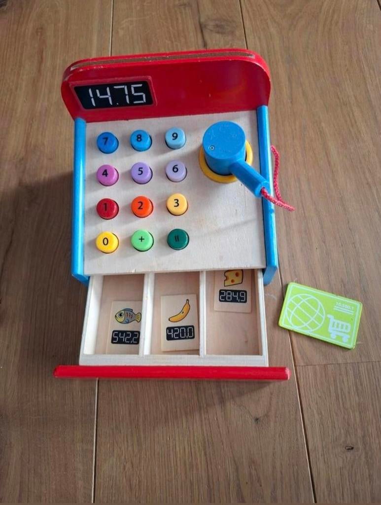 Houten kassa met accessoires, Ophalen of Verzenden