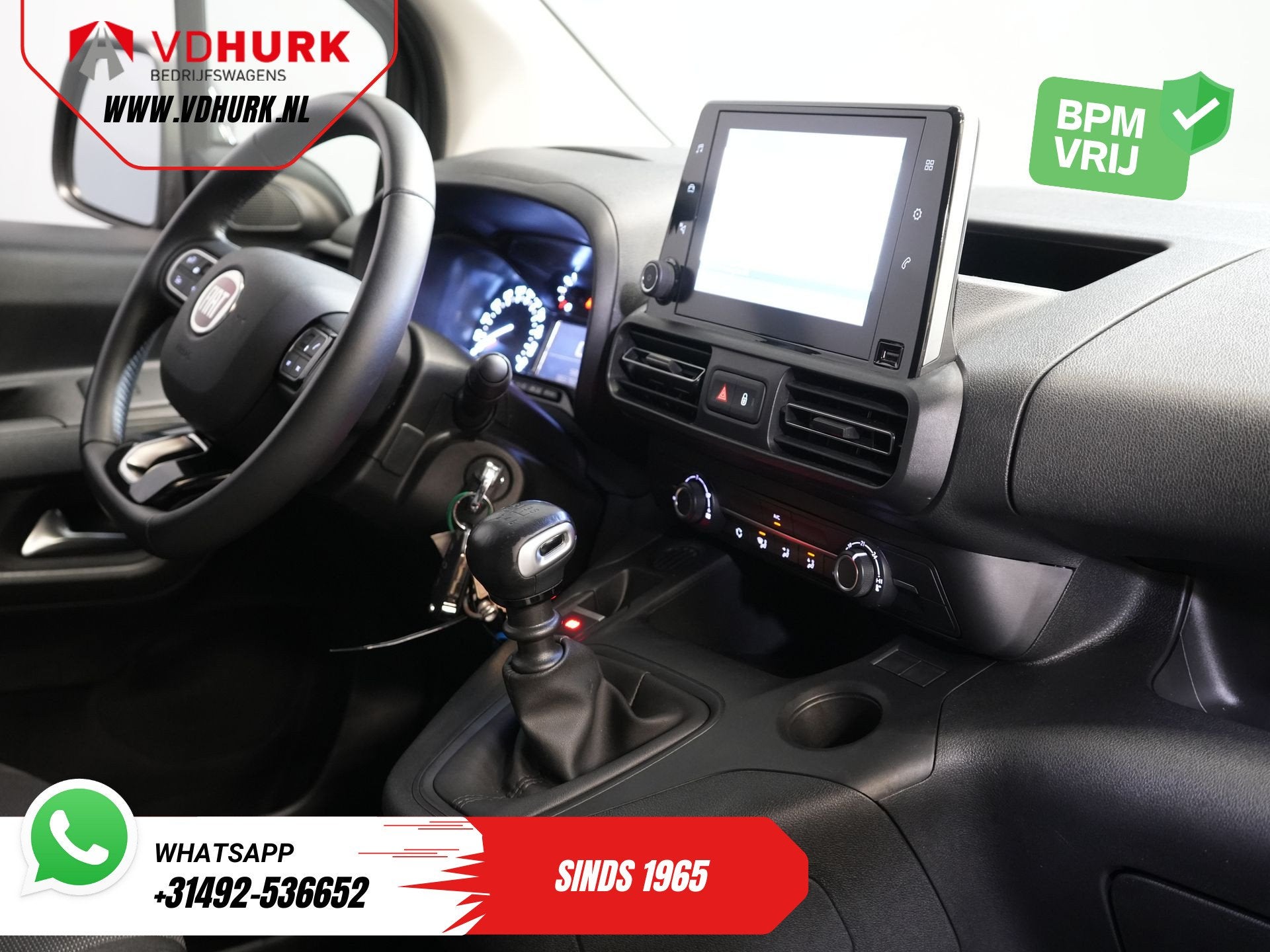 Fiat Doblò 1.5 HDi 100 pk (DEMO) 3 Pers/ CarPlay/ Stoelverw, Auto's, Bestelauto's, Voorwielaandrijving, 1345 kg, Stof, Euro 6